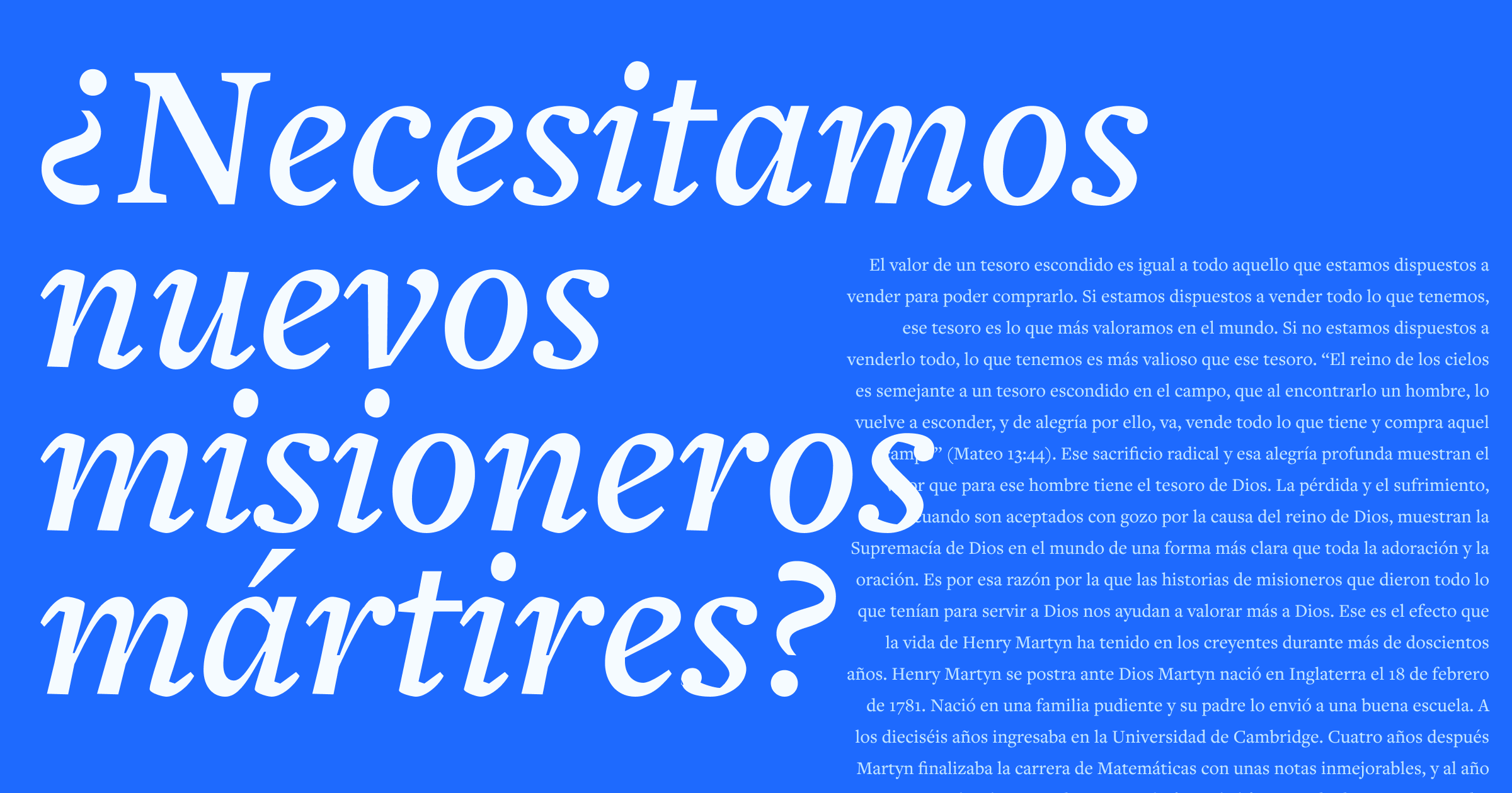 ¿Necesitamos nuevos misioneros mártires?